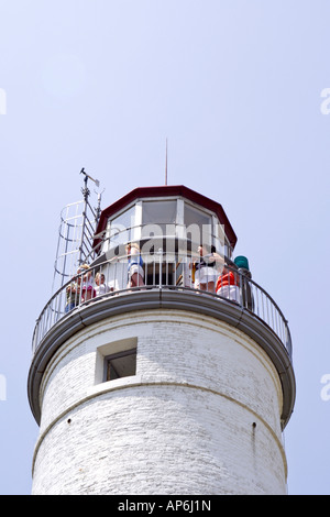 La spia sulla parte superiore del Fort Gratiot Lighthouse Michigan MI Foto Stock