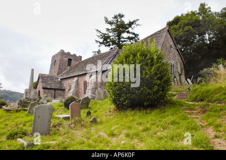 Chiesa Cwmyoy vicino a Abergavenny Monmouthshire South East Wales UK GB Foto Stock