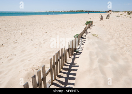 Chiclana de la Frontera la provincia di Cadiz Cadice Costa de la Luz Andalusia Spagna Sancti Petri Beach Foto Stock