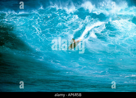 Jet sciatore di fronte all ondata, Maui, Hawaii, USA, Foto Stock