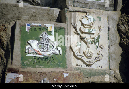 Il Pakistan Caption locale Khyber Pass Regimental badges Foto Stock