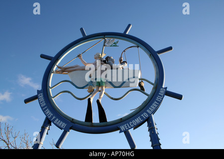 Benvenuto a Barry Island segno Foto Stock