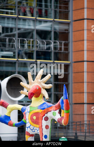 Il Beaubourg, ' Stravinski foutain', Niki de Saint-Phalle Parigi Foto Stock