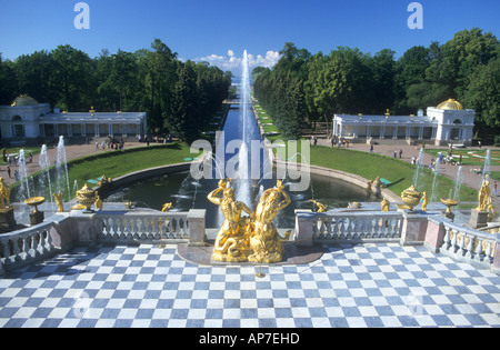 Dal Peterhof Palace terrazza ,San Pietroburgo ,Russia Foto Stock