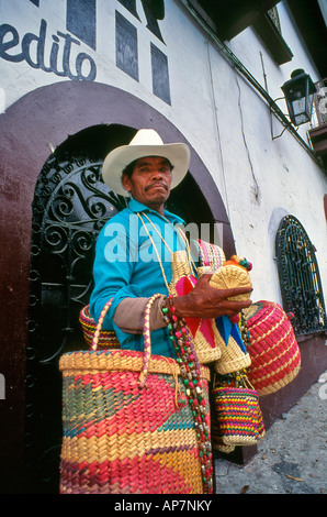 Venditore ambulante a San Cristobal de las Casas Messico Foto Stock