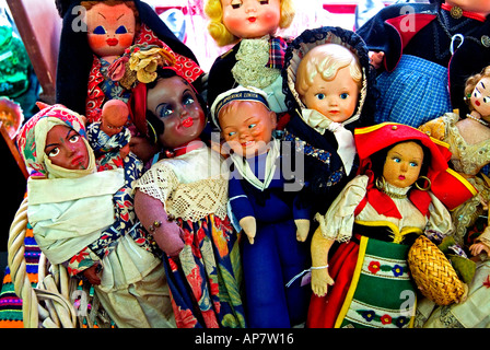 Collezione di bambole antiche Foto Stock