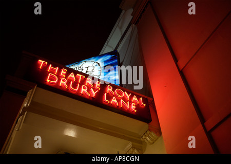 Il Royal Theatre Sign in Drury Lane, Londra Foto Stock