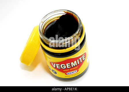 Vaso iconico di Vegemite australiana diffusione Foto Stock