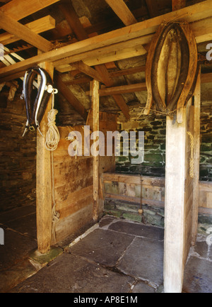 Dh Farm Museum CORRIGALL ORKNEY fattoria rurale stabile collari a cavallo Foto Stock