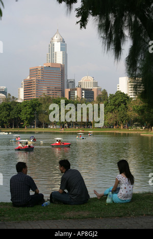 THA, Thailandia, Bangkok, 20.02.2006: Parco Lumpini Foto Stock