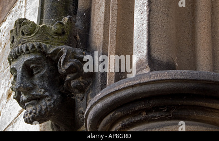 Testa di un re St Mary de Castro Leicester Inghilterra REGNO UNITO Foto Stock