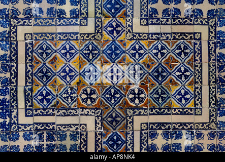 Blu e piastrelle bianche, facciata, casa di piastrelle, Casa de los azuelos, sanborn's restaurant, Città del Messico, del distretto federale, Messico Foto Stock