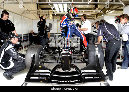 Nuova Zelanda A1 GP team A1 GP Tour Stagione lancio al circuito di Silverstone Regno Unito Martedì 28 Agosto 2007 Foto Stock