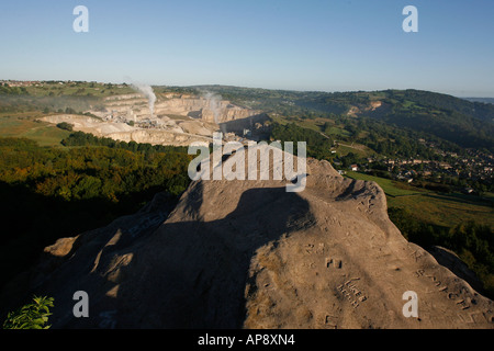 Middleton il mio visto da rocce nere Derbyshire Dales Parco Nazionale di Peak District Inghilterra REGNO UNITO Foto Stock