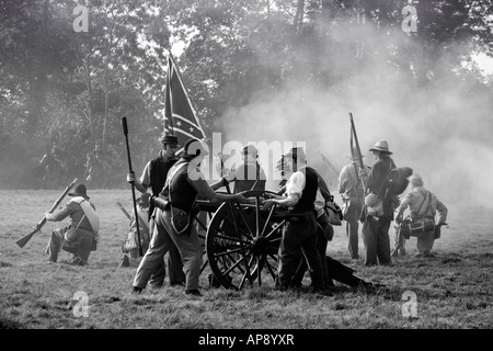 I soldati confederati. Guerra civile americana rievocazione. per solo uso editoriale Foto Stock