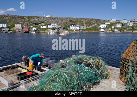 Greenspond Outport porto di pesca sul Terranova costa orientale Foto Stock