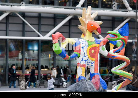 Il Beaubourg, ' Stravinski foutain', Niki de Saint-Phalle Parigi Foto Stock