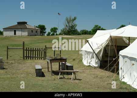 AJD50247, Fort Laramie, WY, Wyoming Fort Laramie National Historic Site, encampment Foto Stock