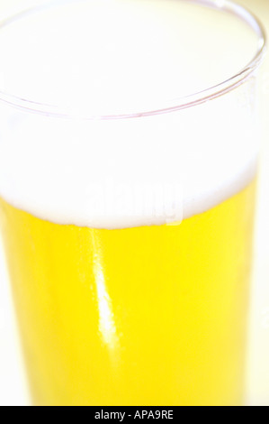 Un fresco bicchiere di birra lager Foto Stock