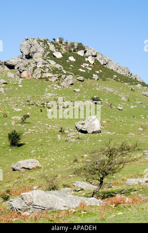 Montare Mondarrain in Atlantico Pirenei (Francia). Le Pic du Mondarrain dans les Pyrénées Atlantiques (Francia). Foto Stock