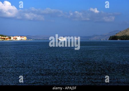 Vista dalla laguna Argostoli Foto Stock