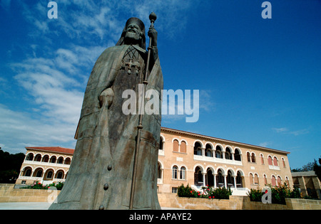 Statua di Arcivescovo Makarios III Nicosia Cipro Foto Stock