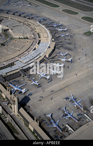 Vista aerea di DFW Dallas Fort Worth Texas Foto Stock