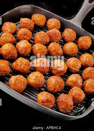 Lo svedese le polpette di carne in padella Foto Stock