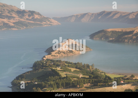 Porto di Akaroa di Akaroa Christchurch Road Foto Stock