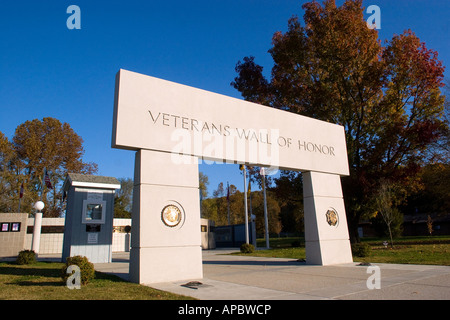 La parete di veterani di onore in Bella Vista, Ark. Foto Stock