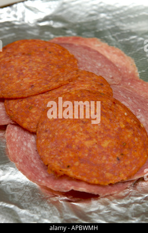 Italiano di carne a sandwich per un sub Foto Stock