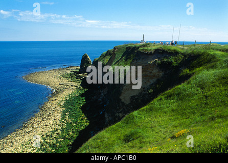 Pointe du Hoc Calvados Francia Basse Normandie Foto Stock