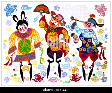 Cinese tradizionale papercut art Foto Stock