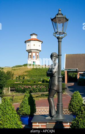 Lale Andersen monumento, Water Tower, Langeoog, East Friesland, Germania Foto Stock