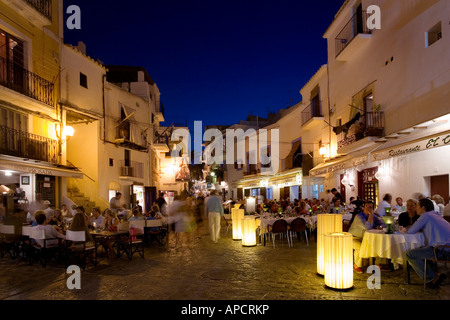 Città storica, Dalt Vila, Eivissa, Ibiza, Isole Baleari, Spagna Foto Stock