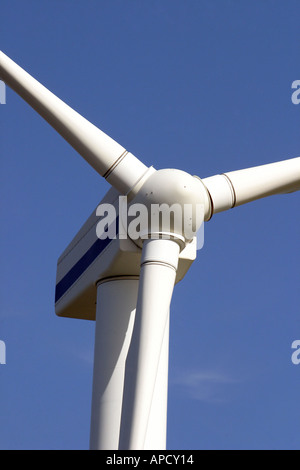 Testa di turbina eolica vicino a Workington in Cumbria Regno Unito Foto Stock