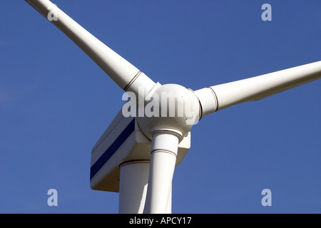 Testa di turbina eolica vicino a Workington in Cumbria Regno Unito Foto Stock