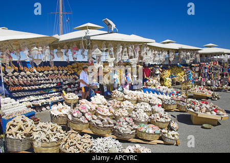 Le bancarelle del mercato Rodi Grecia Europa Foto Stock