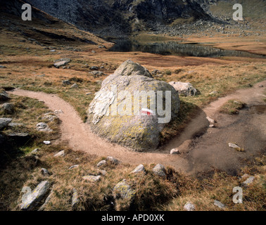 Sentiero escursionistico in Alto Adige, Italia Foto Stock