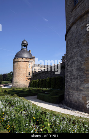 Francia dordogne périgord noir hautefort vista del chateau Foto Stock