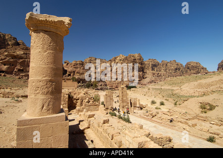 Giordania Petra, la porta ad arco. Foto Stock