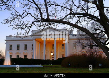 Casa Bianca al tramonto, Washington DC Foto Stock