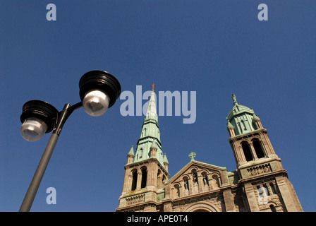 La chiesa di Notre Dame du Rosaire in area Villeray a Montreal Québec Canada Foto Stock