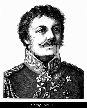Lützow, Ludwig Adolf Wilhelm von, 18.5.1782 - 6. 12.1834, generale prussiano, ritratto, acciaio, incisione del XIX secolo , artista del diritto d'autore non deve essere cancellata Foto Stock