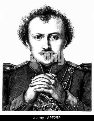 Motte Fouquet, Friedrich de la, 12.2.1777 - 23.1.1843, autore tedesco/scrittore, ritratto, acciaio, incisione del XIX secolo , artista del diritto d'autore non deve essere cancellata Foto Stock