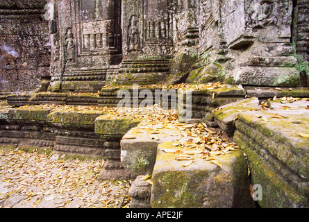 Mattoni di Preah Khan, Angkor Foto Stock