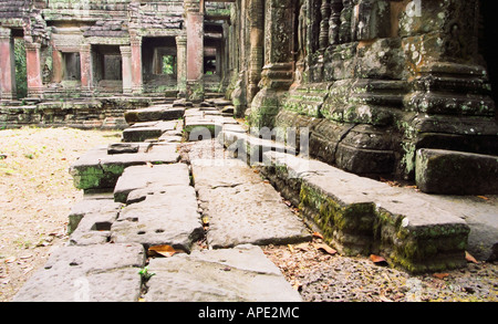 Cortile interno di Preah Khan, Angkor Foto Stock