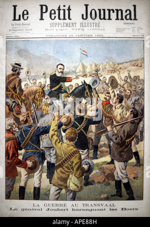 Stampa/media, riviste, 'le Petit Journal', Parigi, 11. Volume, numero 478, supplemento illustrato, Domenica 14 gennaio 1900, titolo, 'la guerra in Transvaal', , Foto Stock