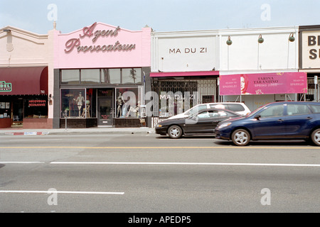 Negozi lungo Melrose Avenue los angeles Foto Stock