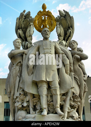 Gen. George G. Meade statua sulla costituzione Ave., Washington DC Foto Stock